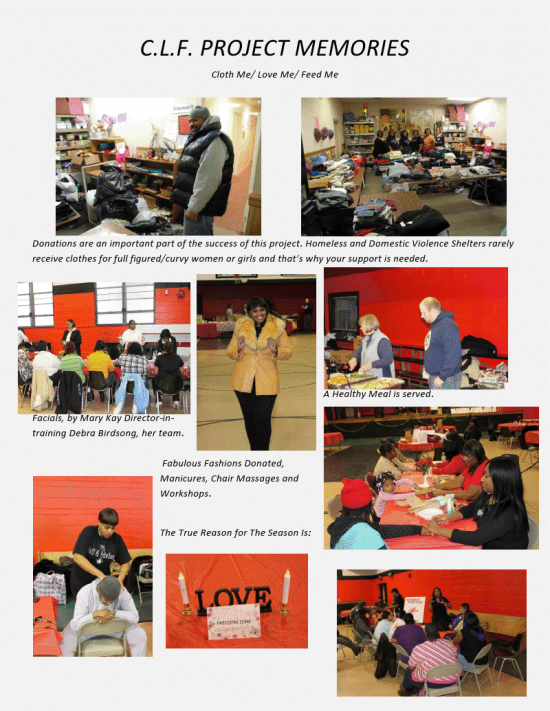 charityeventcurvy e1321889438977 Full Figured Women and Girls in Homeless Shelters are given the Red Carpet Treatment for Christmas.