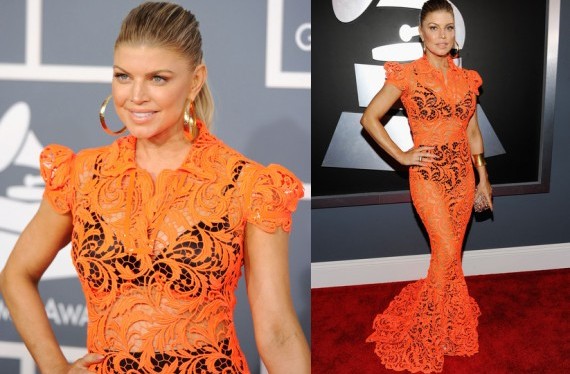 Fergie+GRAMMY+Awards+2012 570x411 e1329127223323 GRAMMY Style: Adele, Marsha Ambrosius, Fergie, Amber Rose, Miranda Lambert