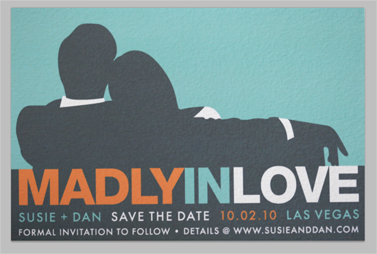 madman save the date Mad Men Wedding Inspiration 