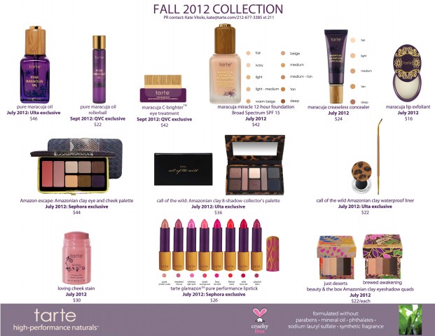 Tarte Fall 2012 FALL 2012 one sheet 621x480 Tarte Fall 2012