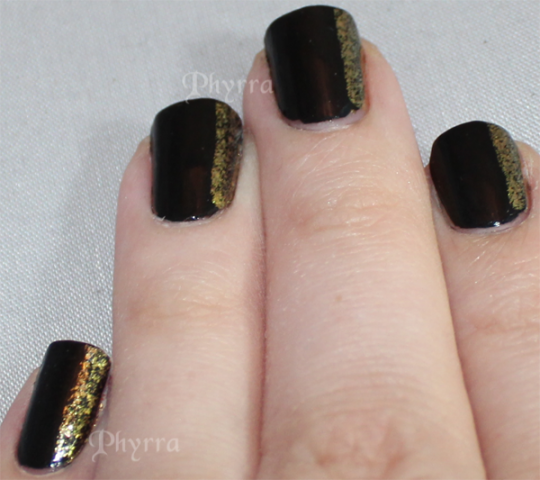 Black and Gold Mani with Cult Nails and OPI cult nails nevermore opi goldeneye2 540x480 Black and Gold Mani with Cult Nails and OPI